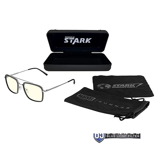 Gunnar Men's Stark Blue Light Blocking Glasses One Size Silver