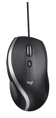 Logitech M500s Advanced Corded Mouse with Advanced Hyper-fast Scrolling & Tilt, Customizable Buttons, High Precision Tracking with DPI Switch, USB plug & play,Graphite