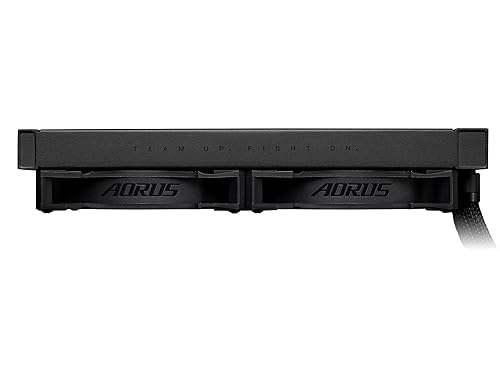 AORUS WATERFORCE X 240 AIO Liquid CPU Cooler, Rotatable Circular LCD Display with Micro SD Support, 240mm Radiator with 2X 120mm Low Noise ARGB Fans, Compatible with Intel LGA1700