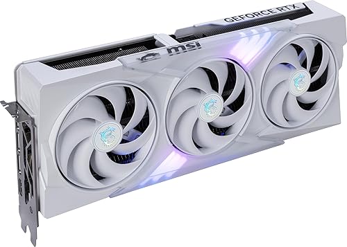 MSI Gaming RTX 5080 16G Gaming Trio OC White Graphics Card (16GB GDDR7, 256-bit, Extreme Clock 2715 MHz, DisplayPort x 3 2.1a, HDMI 2.1b, NVIDIA Blackwell Architecture)
