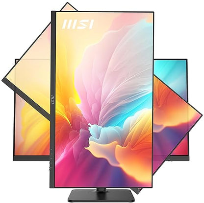 MSI QHD 16:9 Anti-Glare 5ms 2560 x 1440 100Hz Refresh Rate USB/DP/HDMI VESA-Mount Supported 27” Tilt/Swivel/Height Adjustable White IPS Monitor (Modern MD272QXP)