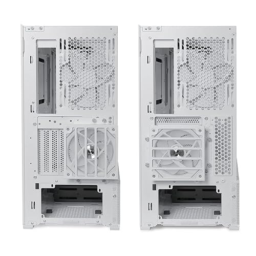 LIAN LI LANCOOL 216 E-ATX PC Case, Airflow Focus RGB Gaming Computer Case with All-Around Mesh Panels, 2x160mm & 1x140mm PWM Fans Pre-Installed and Innovative Rear PCIe Fan Bracket Chassis (White)