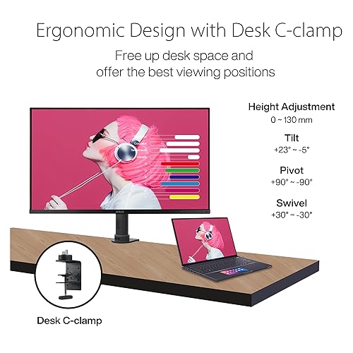 ASUS ProArt Display 32” 1440P Monitor (PA328CGV) - QHD (2560 x 1440), IPS, 165Hz, 95% DCI-P3, 100% sRGB/Rec.709, ?E < 2, Calman Verified, USB-C Power Delivery, DisplayPort, HDMI, USB 3.1 Hub, C-clamp 32 IPS QHD 165Hz C-clamp USB-C