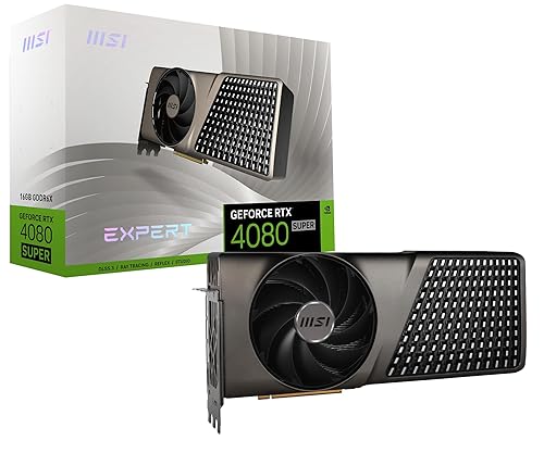 MSI Gaming RTX 4080 Super 16G Expert Graphics Card (NVIDIA RTX 4080 Super, 256-Bit, Boost Clock: 2625 MHz, 16GB GDRR6X 23 Gbps, HDMI/DP, Ada Lovelace Architecture)