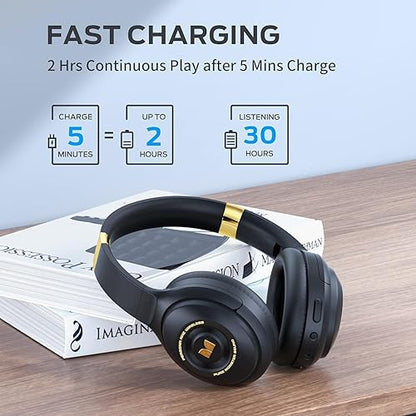 Monster Persona Noise Cancelling Headphones Wireless, Bluetooth Headphones Over Ear, Wireless Hi-Fi Audio Deep Bass,Quick Charge 30H Playtime, Memory Foam Ear Cups, for Travel, Home Office