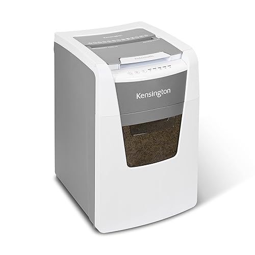 Kensington Shredder - New OfficeAssist 150-Sheet Auto-Feed Micro Cut Anti-Jam Paper and Credit Card Home Office Shredder with 11.6 gallons Pullout Wastebasket (K52050AM) 11.6-gallon/500-sheet bin