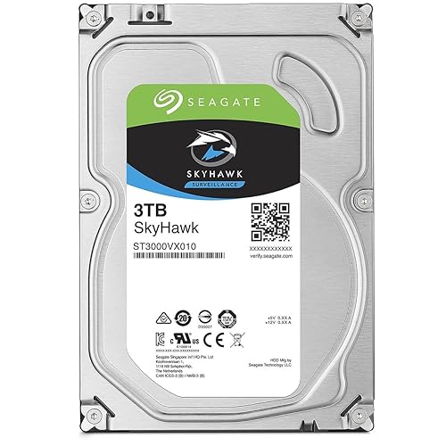 Seagate Skyhawk ST3000VX009 3 TB 3.5" Internal Hard Drive - SATA - 256 MB Buffer