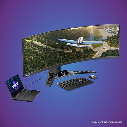 Lenovo Legion R45w-30 Gaming Monitor, 44.5” 32:9 Curved Display, 5120x1440 Resolution, 165Hz/170Hz Refresh, 1ms MPRT, AMD FreeSync Premium Pro, Adjustable Stand, 450 nits Brightness, Black
