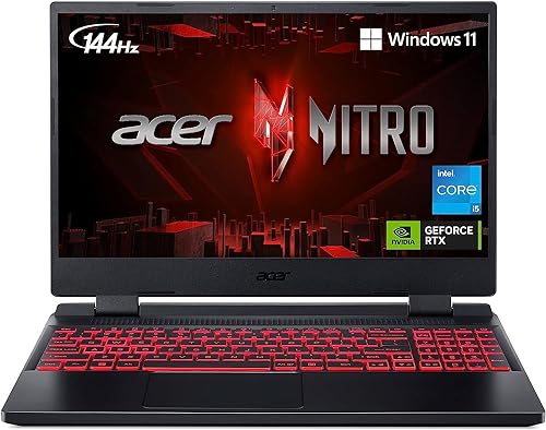 Acer Nitro 5 Gaming Laptop 15.6 FHD IPS 144Hz Display Intel i5-12450H | RTX 3050 | 8GB RAM | 512GB SSD | Windows 11 Home (1 yr Manufacturer Warranty)