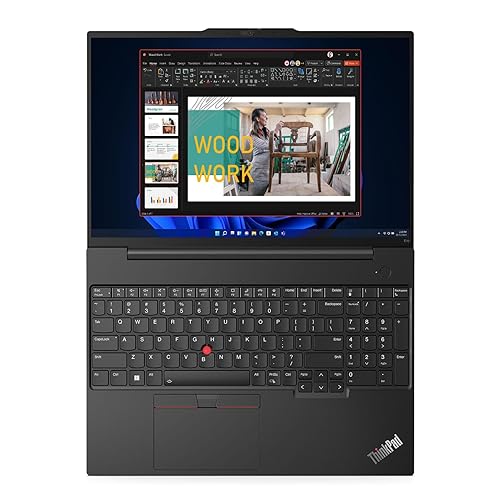 Lenovo ThinkPad E16 Gen 1 Laptop, Intel 10-Core i5-1335U, 14 WUXGA(1920x1200) Touchscreen, Intel Iris Xe Graphics, 8GB DDR4 512GB SSD, Backlit Keyboard, Fingerprint, Win11 Pro - Black