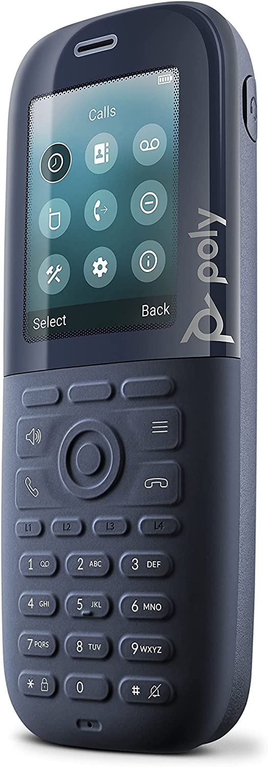 Poly (Plantronics + Polycom) Rove 30 DECT IP Phone Handset - Wireless Ruggedized and Antimicrobial DECT Handset - Microban Technology - Connect to a Headset via 3.5 mm - North America, Navy Handset Rove 30