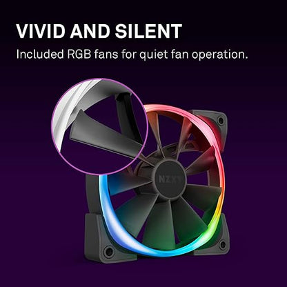 NZXT Kraken X53 RGB 240mm - RL-KRX53-R1 - AIO RGB CPU Liquid Cooler - Rotating Infinity Mirror Design - Improved Pump - Powered by CAM V4 - RGB Connector - AER RGB V2 120mm Radiator Fans (2 Included) X53 RGB 240mm Kraken X Gen 3