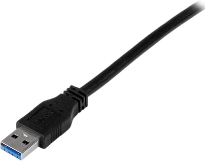 StarTech.com 1m 3 ft Certified SuperSpeed USB 3.0 A to B Cable Cord - USB 3 Cable - 1x USB 3.0 A (M), 1x USB 3.0 B (M) - 1 meter, Black (USB3CAB1M) Black 3 feet