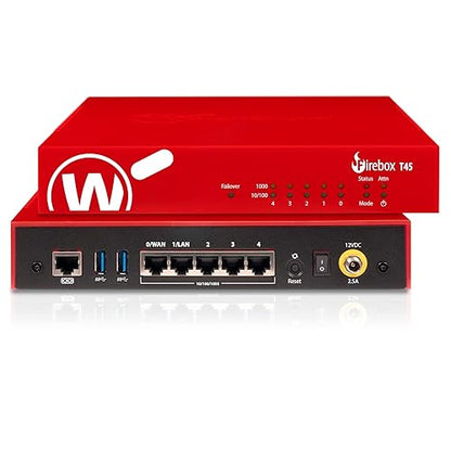 WatchGuard Firebox T45-PoE Network Security Appliance with 5 Year Total Security Suite License - Advanced Firewall, VPN, Intrusion Prevention (WGT47675-US) 5 Year w/POE Total Security Suite