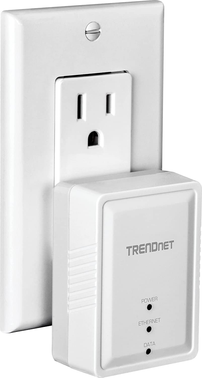 TRENDnet Powerline 500 AV Nano Adapter Kit, Includes 2 x TPL-406E Adapters, Cross Compatible With Powerline 600-500-200, Windows 10, 8.1, 8, 7, Vista, XP, Plug &amp; Play Install, White, TPL-406E2K
