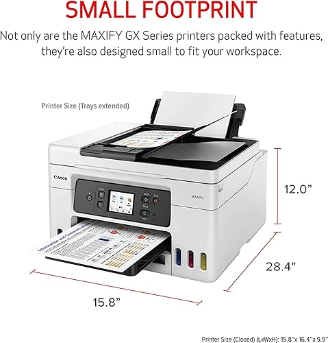 Canon Megatank GX4020 All-in-One Wireless Supertank Printer with Print, Copy, Scan and Fax | Auto Document Feeder | Mobile Printing | 2.7 LCD Touch Screen