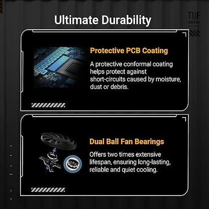 ASUS TUF Gaming GeForce RTX ™ 5060 Ti 8GB GDDR7 OC Edition Gaming Graphics Card (PCIe® 5.0, HDMI®/DP 2.1, 3.1-Slot, Military-Grade Components, Protective PCB Coating, axial-tech Fans) TUF Gaming RTX5060Ti|OC|8GB