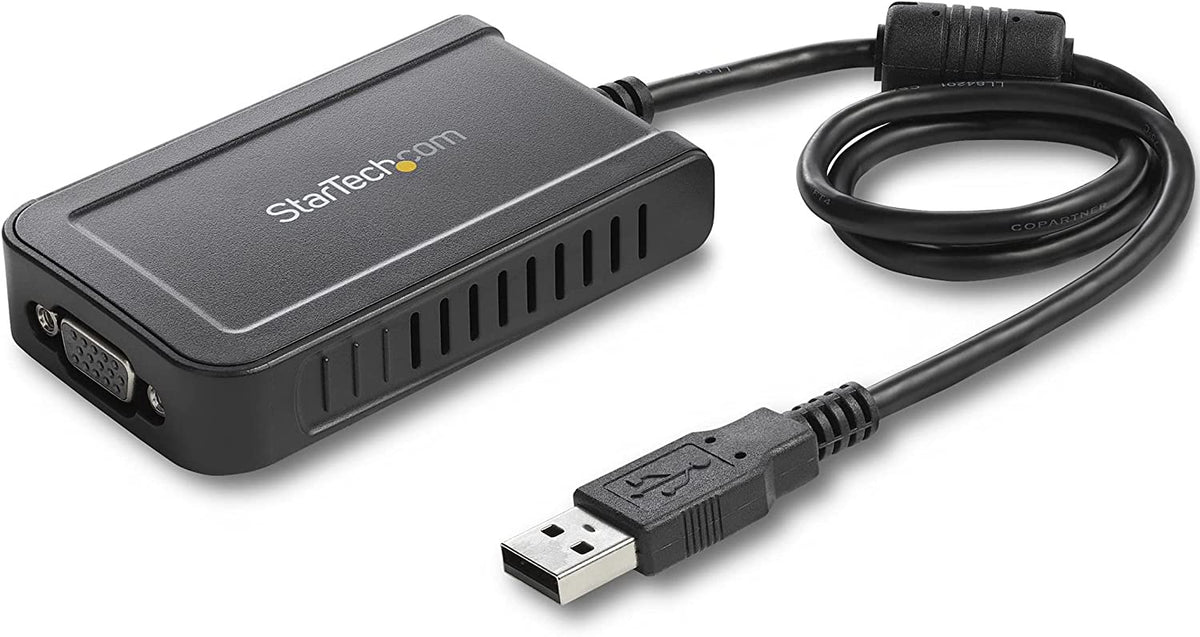 StarTech.com USB to VGA Adapter - 1920x1200 - External Video &amp; Graphics Card - Dual Monitor Display Adapter - Supports Windows (USB2VGAE3) 1920p x 1200p