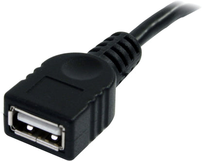 StarTech.com 3 ft Black USB 2.0 Extension Cable A to A - M/F - 3 ft USB A to A Extension Cable - 3ft USB 2.0 Extension cord (USBEXTAA3BK) Black 3ft