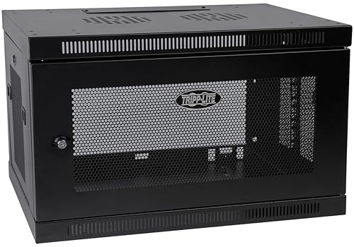 TRIPP LITE 6U Wall Mount Rack Enclosure Server Cabinet, 16.5 Deep, Switch-Depth (SRW6U), Black
