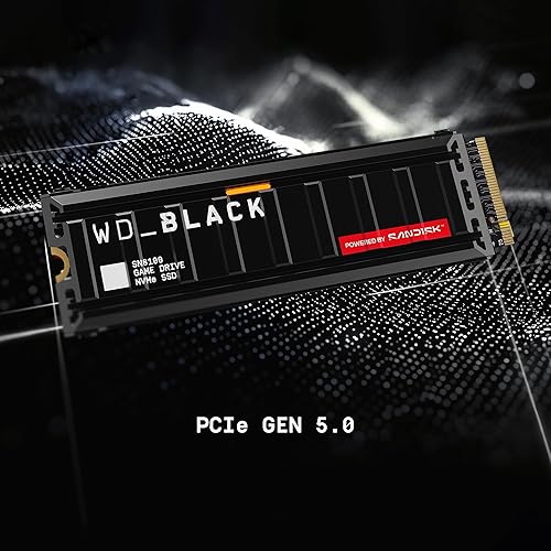 WD_Black 8TB SN8100 NVMe SSD Solid State Drive with Heatsink - Gen 5 PCIe 5.0x4, M.2 2280, Seq. Read Speeds Up to 14,900 MB/s, Best for AI Applications, Gaming, and Video Editing - WDS800T1XHM 8TB SSD w/ Heatsink