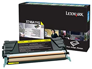 Lexmark X746A1YG X746 X748 Toner Cartridge (Yellow) in Retail Packaging