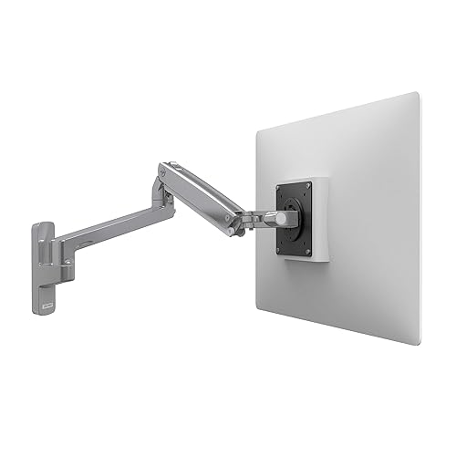 Ergotron – MXV Single Monitor Arm, VESA Wall Mount – for Monitors Up to 34 Inches, 7 to 20 lbs – Polished Aluminum