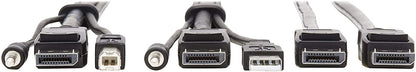 Tripp Lite Dual DisplayPort KVM Cable Kit 4K USB 3.5 mm Audio 3xM/6ft (P783-006-DP)