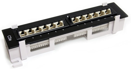 StarTech.com 1U 12 Port Wall Mount Cat5e 110 Patch Panel - 45 Degree (PANEL4512)
