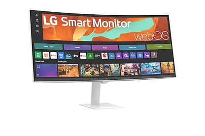 LG Smart Monitor 34" QHD Curved Display with webOS, ThinQ App, Google Cast, AirPlay 2, Screen Share, HDR10, sRGB 99%, Bluetooth, Remote PC Access (34U601SA) 34" VA QHD 3440 x 1440