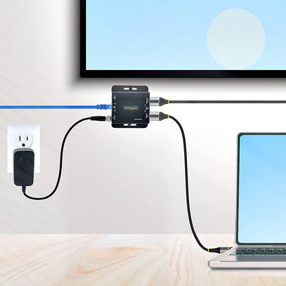 StarTech.com HDMI Extender Over CAT6/CAT5, 4K30Hz/130ft or 1080p/230ft Video Extender, HDMI Over Ethernet Extender, PoC HDMI Transmitter and Receiver Kit, IR Ext. - Local Video (EXTEND-HDMI-4K40C6P1)