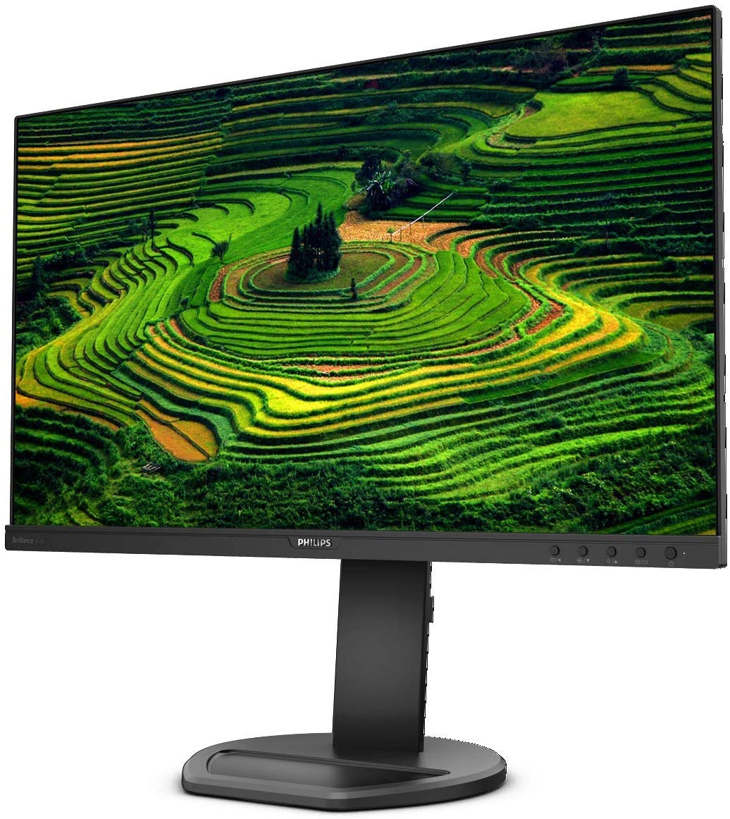 Philips 241B8QJEB 24" Frameless Monitor, Full HD IPS, USB 3.0 hub, Built-in Speakers, VESA, Height Adjustable Stand, TCO Edge