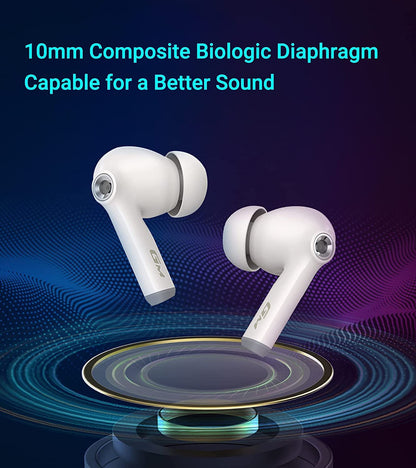 Edifier Hecate GM3 True Wireless Earbuds -60ms Low Latency - PixArt Bluetooth 5.0 Auto Pairing - IP55 Water Proof-Touch Enabled-White