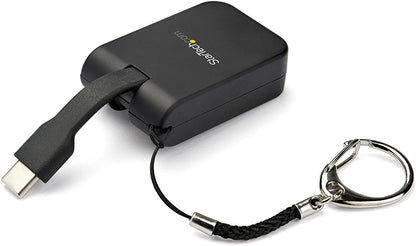 StarTech.com Compact USB C to HDMI Adapter - 4K 30Hz USB Type-C to HDMI Video Display Converter with Keychain Ring - USB-C DP Alt Mode to HDMI Monitor Dongle - Thunderbolt 3 Compatible (CDP2HDFC)
