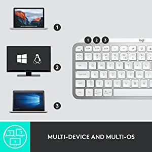 Logitech MX Keys Mini Wireless Illuminated Keyboard for Business, Compact, Logi Bolt Technology, Backlit, Rechargeable, Globally Certified, Windows/Mac/Chrome/Linux - Pale Gray