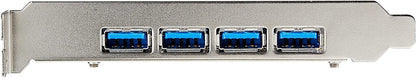 StarTech.com 4-Port USB PCIe Card - 10Gbps USB 3.1/3.2 Gen 2 Type-A PCI Express Expansion Card with 2 Controllers - 4X USB-A - USB PCIe Add-On Adapter Card - Windows/Mac/Linux (PEXUSB314A2V2)