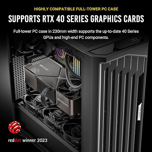 Antec Performance 1 FT, Full Tower, RTX40 Fully Compatible, Temp Display, 4 x Storm T3 PWM Fans, Type-C, Dual TG Side Panels, Removable Top Bracket, High Airflow Mesh Front Panel, E-ATX PC Gaming Case