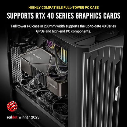 Antec Performance 1 FT, Full Tower, RTX40 Fully Compatible, Temp Display, 4 x Storm T3 PWM Fans, Type-C, Dual TG Side Panels, Removable Top Bracket, High Airflow Mesh Front Panel, E-ATX PC Gaming Case
