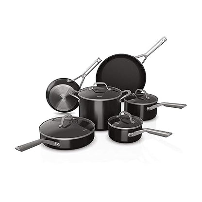 Ninja C19000C, Foodi NeverStick 10-Piece Cookware Set, Pots and Pans,Black (Canadian Version) 9-Piece Set Cookware Set