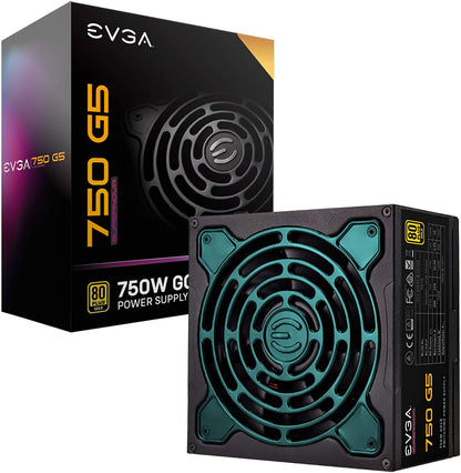 EVGA 220-G5-0750-X1 Super Nova 750 G5, 80 Plus Gold 750W, Fully Modular, ECO Mode with Fdb Fan, 10 Year Warranty, Compact 150mm Size, Power Supply 750W G5 Power Supply