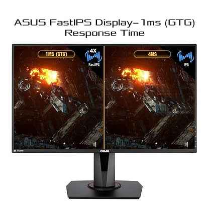 Asus TUF Gaming VG279QM 27in 280Hz Fast IPS Gaming Monitor w/G-SYNC?, ELMB-SYNC, DisplayHDR400, Shadow Boost,BLACK