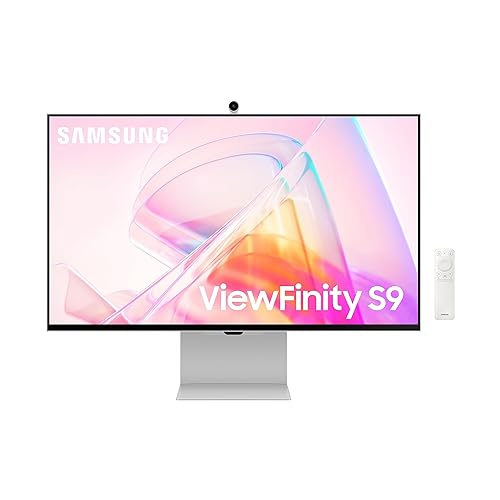 SAMSUNG 27-inch ViewFinity S9 Series 5K High Resolution Computer Monitor, 60 Hz Matte Display, Slim Metal Design, Smart TV Apps, 4K Slimfit Camera - [LS27C900PANXZA] [Canada Version] (2023)