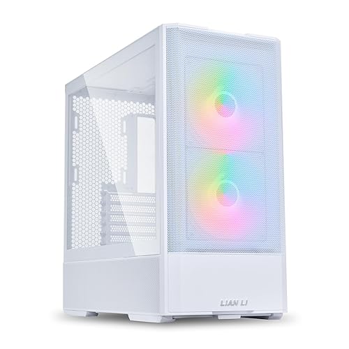LIAN LI LANCOOL 207 RW - ATX PC Case, RGB Gaming Computer Case, Airflow Optimized w/ 2x140mm ARGB PWM Fans Pre-Installed, USB-C Port, Tempered Glass Side Panel