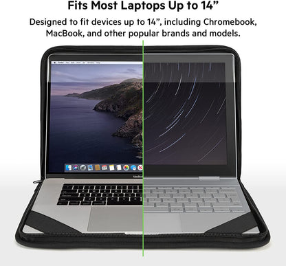 Belkin Always-On Laptop Sleeve Case Compatible with up to 14 inch Laptop, Tablet, ChromeBook, iPad and MacBook for Device Protection with Two Pockets 14" or smaller Always-On
