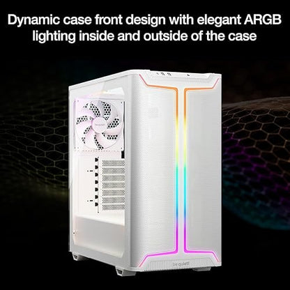 be quiet! Pure Base 501 DX White Mid-Tower ATX Case | High Airflow | 3 Preinstalled Pure Wings 3 140mm PWM Fans | Optimized Air Pressure | BGW77 White DX