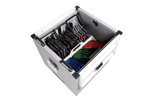 LocknCharge Joey 30 Safe, Secure, Charging Cart with Baskets Included- Compatible with Most Tablets, Chromebooks, and Laptops (10237) 30 Devices