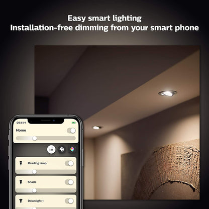 Philips Hue 548800 Huew 6W GU10 2P Ca Blurbs, A Certified for Humans Device , White 2 Count (Pack of 1) GU10 Bulb