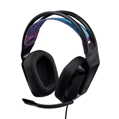 Logitech G335 Wired Gaming Headset, with Microphone, 3.5mm Audio Jack, Comfortable Memory Foam Earpads, Lightweight, Compatible with PC, Playstation, Xbox, Nintendo Switch - Black Black Wired