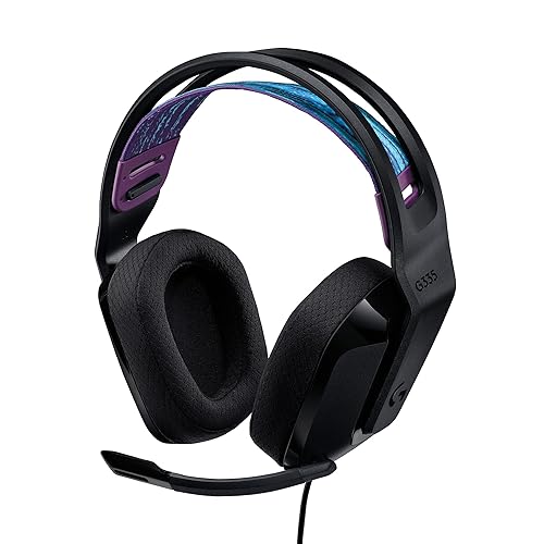 Logitech G335 Wired Gaming Headset, with Microphone, 3.5mm Audio Jack, Comfortable Memory Foam Earpads, Lightweight, Compatible with PC, Playstation, Xbox, Nintendo Switch - Black Black Wired