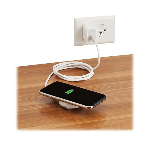 Eaton Tripp Lite Series Wireless Charger Pad, 15W Magnetic Phone Charging Pad, MagSafe MFi Charging for Apple iPhone iPad & AirPods, 5ft Cable, White, 1-Year Warranty (U280MS-005) Charging Pad Apple / White
